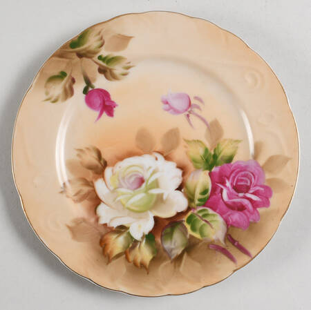 Heritage Brown (Floral) Salad Plate