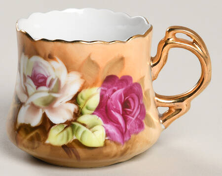 Heritage Brown (Floral) Flat Demitasse Cup
