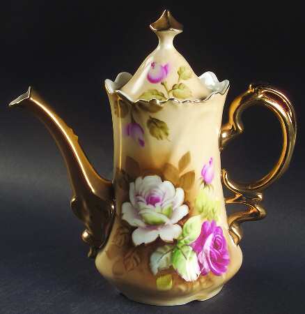 Heritage Brown (Floral) Coffee Pot & Lid