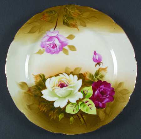 Heritage Brown (Floral) Luncheon Plate