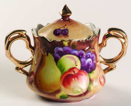 Heritage Brown (Fruit) Sugar Bowl & Lid