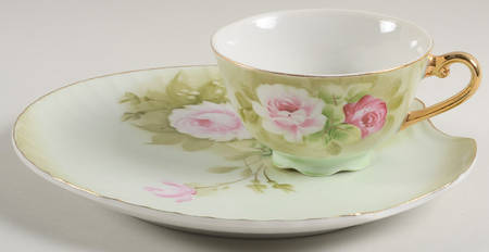 Heritage Green Snack Plate & Cup Set
