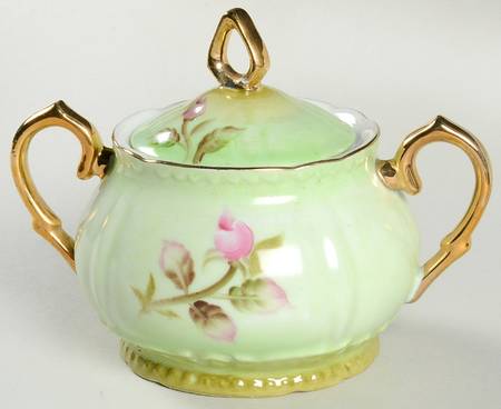 Heritage Green Sugar Bowl & Lid