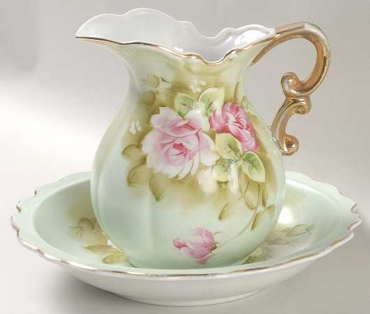 Heritage Green 32 Oz Pitcher & Bowl Set