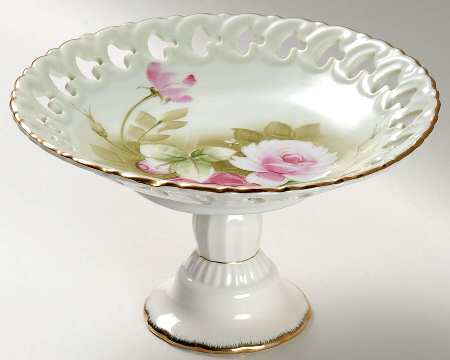 Heritage Green Round Compote (Height X Width)
