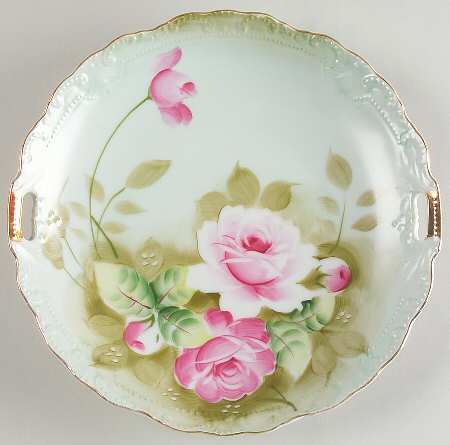 Heritage Green Handled Cake Plate