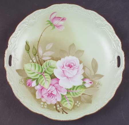 Heritage Green Handled Cake Plate