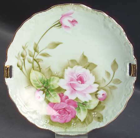 Heritage Green Handled Cake Plate