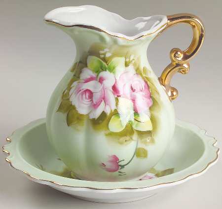 Heritage Green 20 Oz Pitcher and Bowl Set