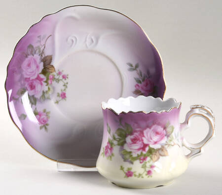 Heavenly Rose Flat Cup & Saucer Set