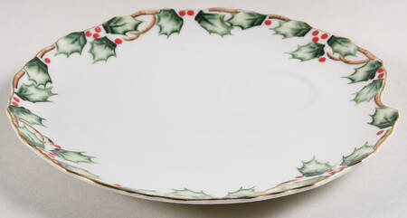 Holly Garland Snack Plate