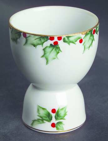 Holly Garland Double Egg Cup
