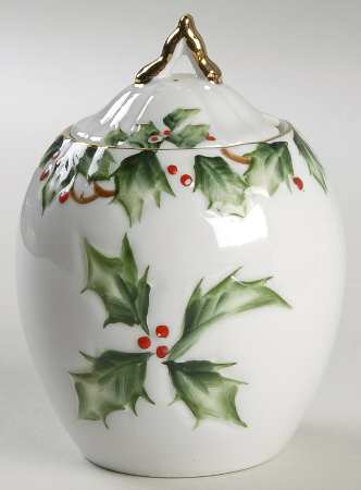 Holly Garland Jam/Jelly & Lid