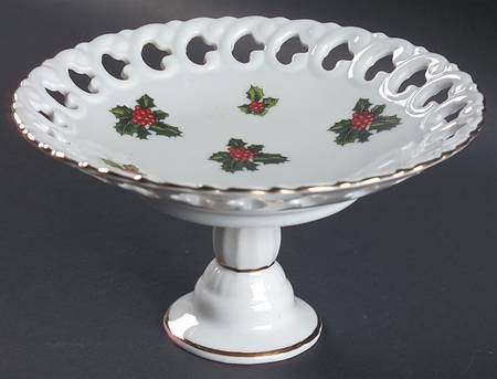 Holly Round Compote (Height X Width)