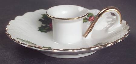 Holly Handled Candleholder