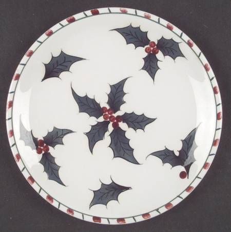 Holly Candy Cane Salad Plate