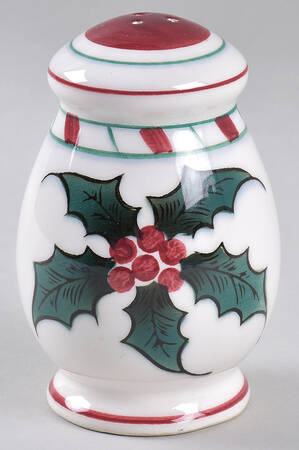 Holly Candy Cane Salt Shaker
