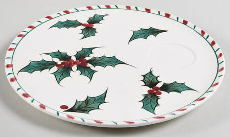 Holly Candy Cane Snack Plate