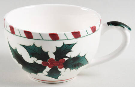 Holly Candy Cane Snack Cup