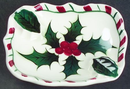 Holly Candy Cane Small Ashtray