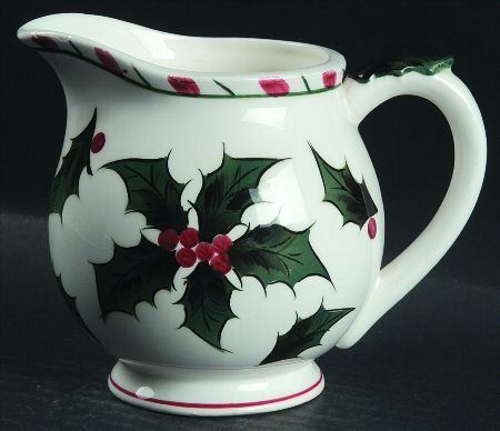Holly Candy Cane 16 Oz Pitcher
