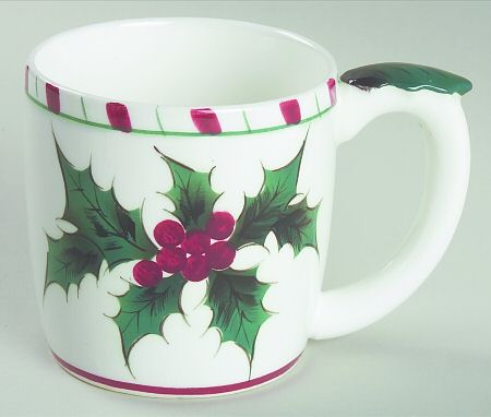Holly Candy Cane Mug