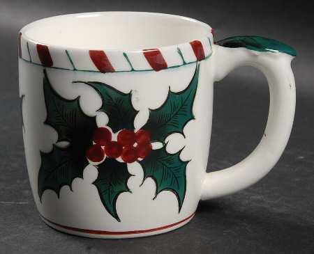 Holly Candy Cane Mug