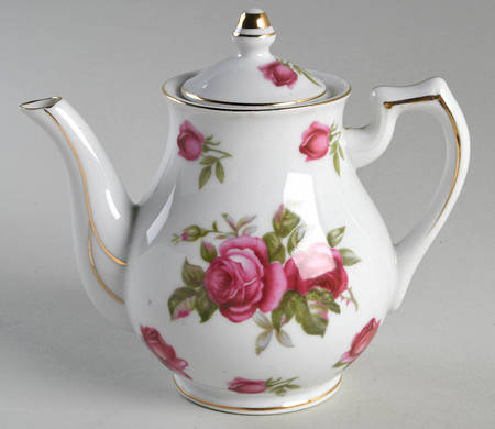 Crimson Rose-Smooth Mini Teapot & Lid