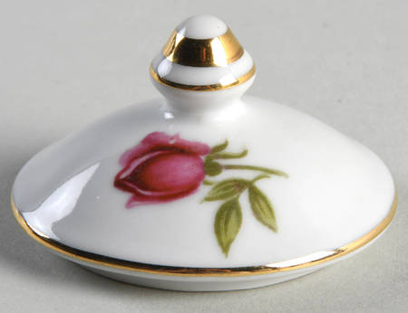 Crimson Rose-Smooth Lid for Mini Sugar Bowl