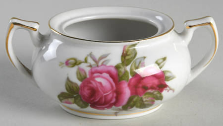 Crimson Rose-Smooth Mini Sugar Bowl No Lid
