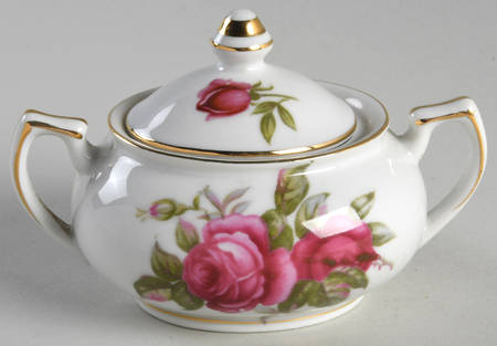 Crimson Rose-Smooth Mini Sugar Bowl & Lid