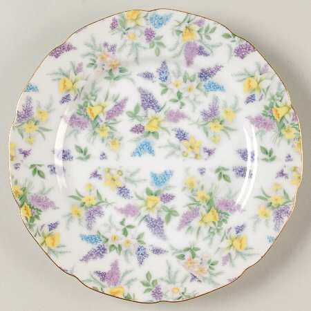 Lilac Chintz Salad Plate