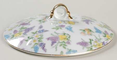 Lilac Chintz Lid for 5" Candy Box