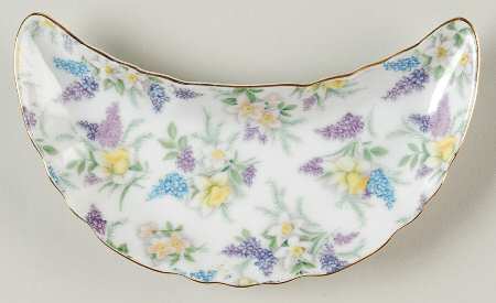 Lilac Chintz Bone Dish by Lefton