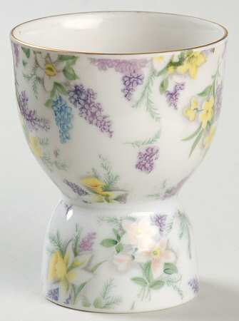 Lilac Chintz Double Egg Cup