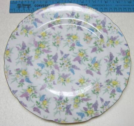 Lilac Chintz Dinner Plate