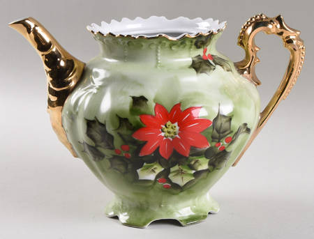 Poinsettia Teapot No Lid