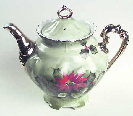 Poinsettia Teapot & Lid