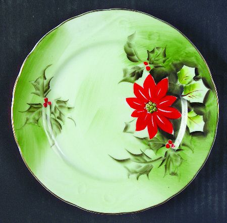 Poinsettia Salad Plate