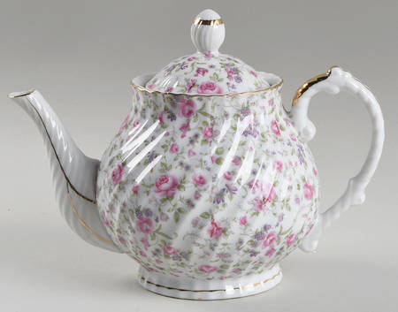 Rose Chintz Teapot & Lid by Lefton