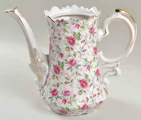 Rose Chintz Coffee Pot No Lid by Lefton