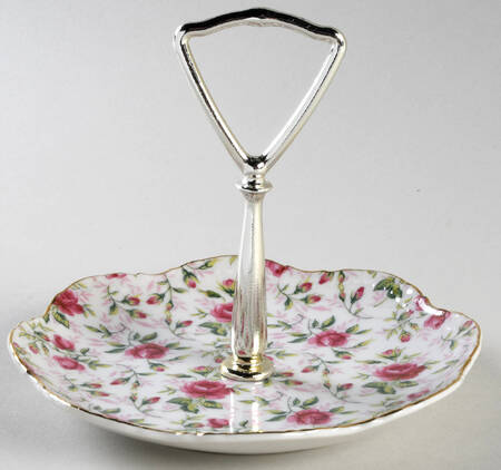 Rose Chintz Open Candy Dish by Lefton