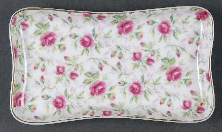 Rose Chintz Tray for Mini Creamer & Open Sugar by Lefton