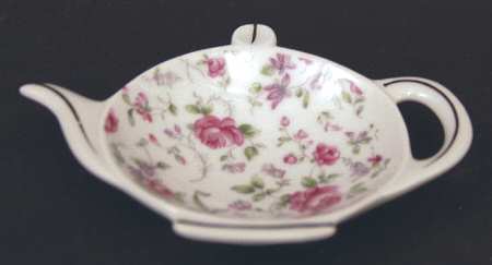 Rose Chintz Tea Bag Holder