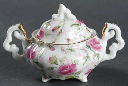 Rose Chintz Individual Sugar Bowl & Lid