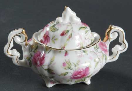 Rose Chintz Mini Sugar Bowl & Lid