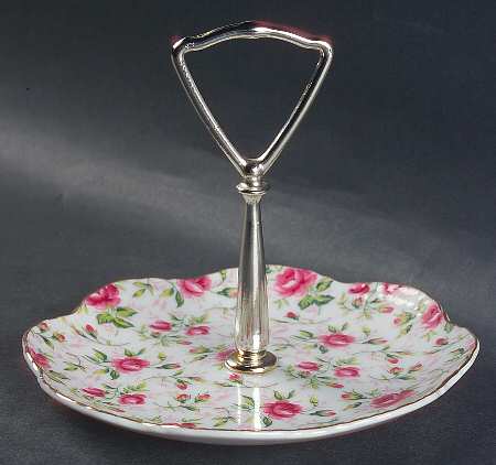 Rose Chintz Open Candy Dish by Lefton
