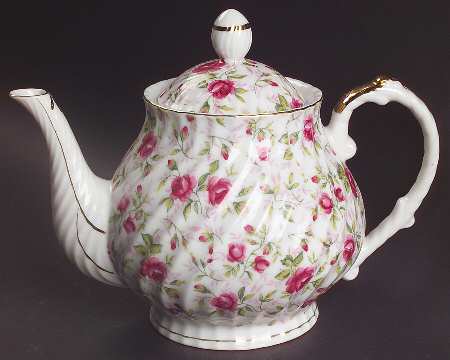 Rose Chintz Teapot & Lid