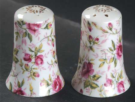 Rose Chintz Salt & Pepper Set by Lefton