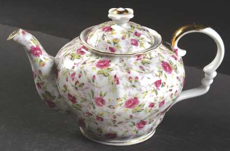 Rose Chintz Teapot & Lid